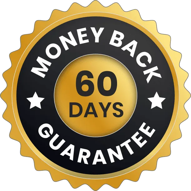 DentaBiome 60 day money back guarantee seal showing risk free purchase assurance